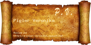 Pigler Veronika névjegykártya